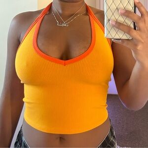 Orange Halter Top